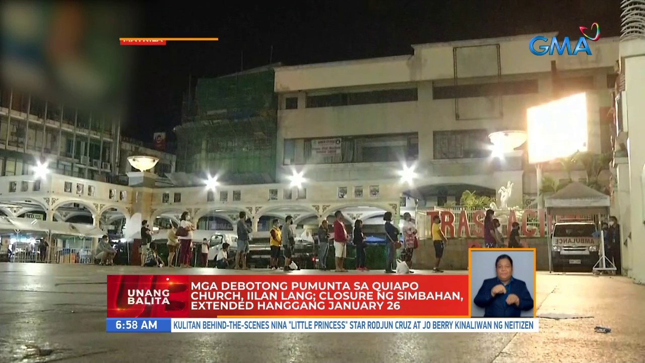 Mga debotong pumunta sa Quiapo Church, iilan lang; closure ng simbahan, extended hanggang January 26 | UB