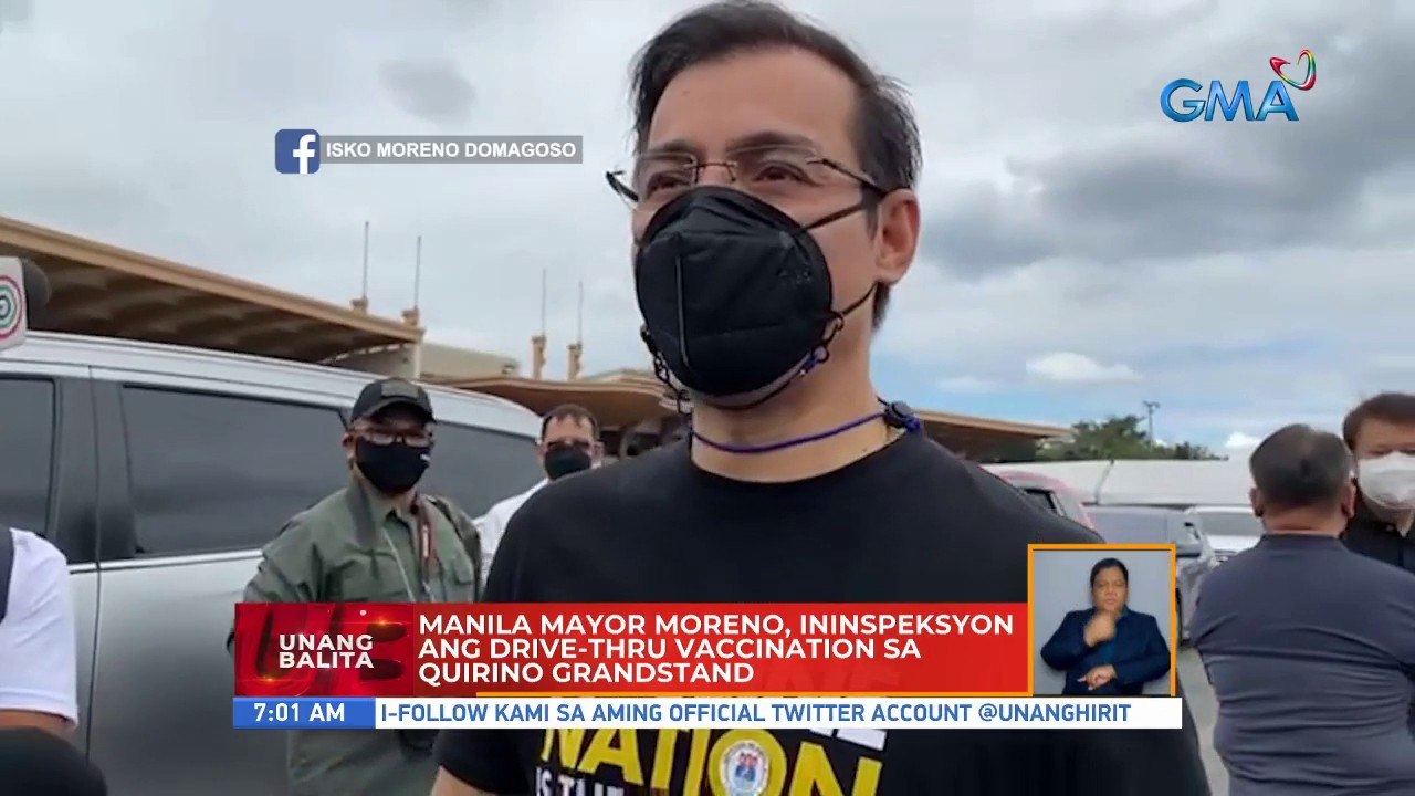 Manila Mayor Moreno, ininspeksyon ang drive-thru vaccination sa Quirino Grandstand | UB