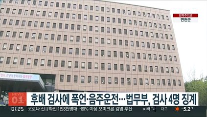 후배 검사에 폭언·음주운전…법무부, 검사 4명 징계