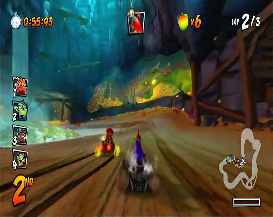 Komodo Joe's Classic Mustard Colored CTR Kart - Crash Team Racing Nitro-Fueled