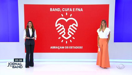 A campanha "Band, Cufa e FNA abraçam estados" segue arrecadando doações para regiões atingidas pelas chuvas.