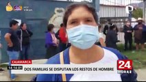 Cajamarca: dos familias se pelean por el cuerpo de un difunto en el frontis de la morgue