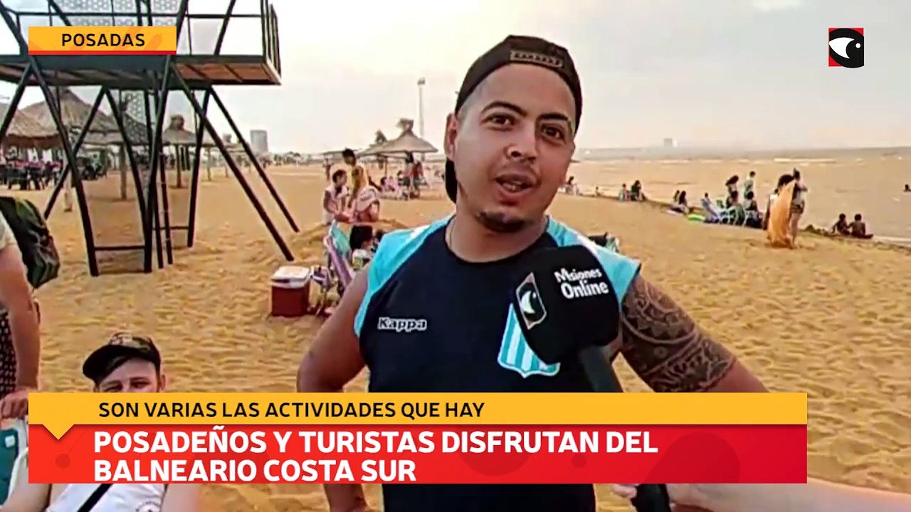 Posadeños y turistas disfrutaron del balneario Costa Sur
