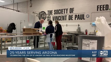 St. Vincent de Paul leaders celebrate CEO's quarter-century of service