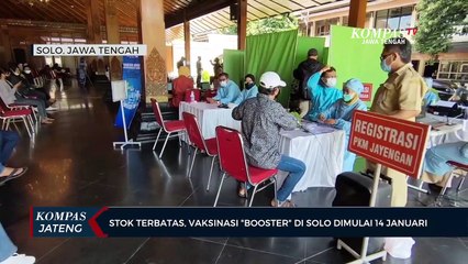 Stok Terbatas, Vaksinasi Booster di Solo Dimulai 14 Januari