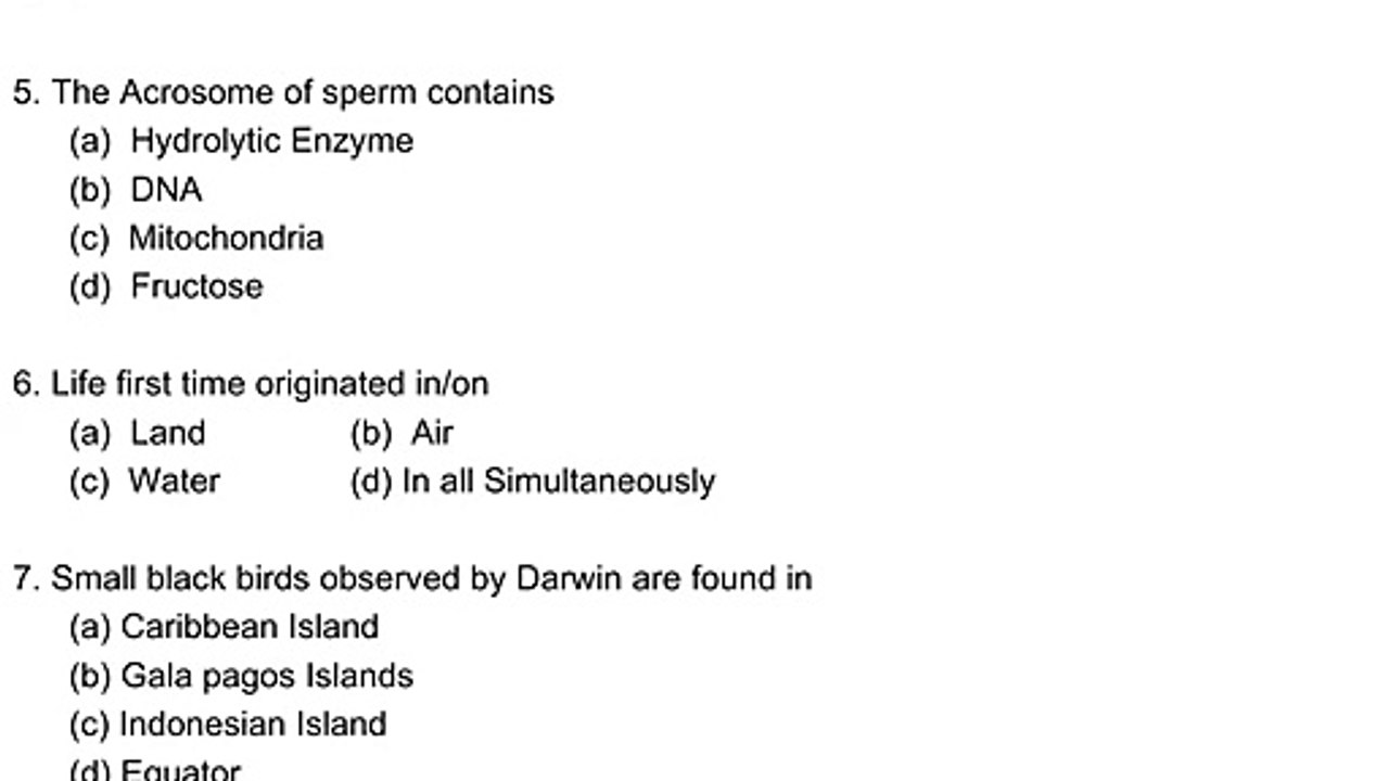 Biology MCQ-3