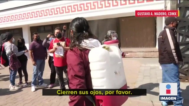 Largas filas para hacerse prueba Covid en Gustavo A. Madero