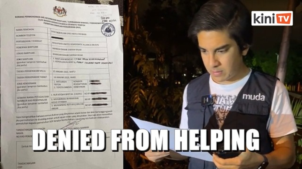 Denied from helping own constituency, Syed Saddiq cries foul