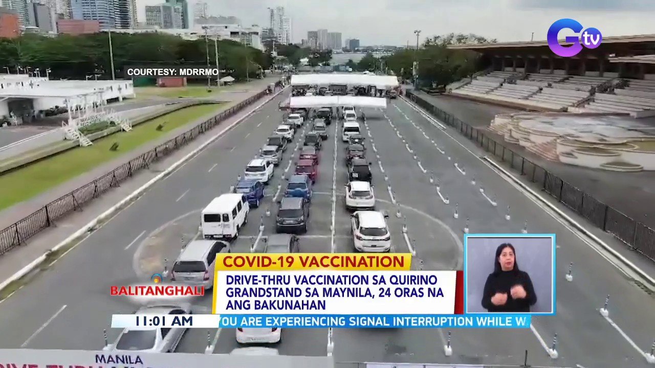 Drive-thru vaccination sa Quirino Grandstand sa Maynila, 24 oras na ang bakunahan | BT