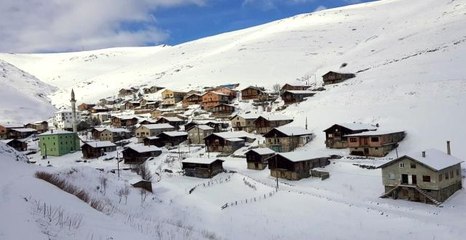 Bayburt'ta kar yağışı ve soğuk hava