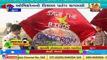 Uttarayan 2022 _ Surat man makes 15-ft-long kite to spread awareness against Omicron_ TV9News