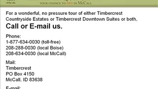 McCall Real Estate Properties & Second Homes - Timbercrest