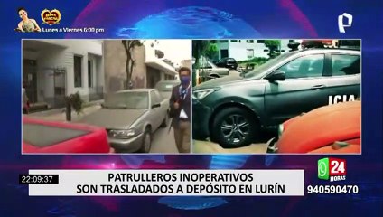 Policía Nacional: trasladan patrulleros en mal estado a Lurín
