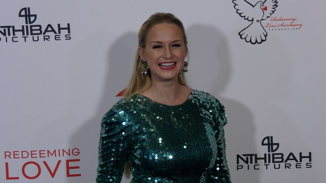 Jenn Gotzon attends the ‘Redeeming Love’ film premiere red carpet in Los Angeles