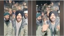 Indian soldiers celebrate Lohri at LoC along Pakistan border
