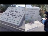 بـ«ماسك وملابس سوداء».. بوسي شلبي تزور مدفن محمود عبد العزيز في ذكرى ميلاده