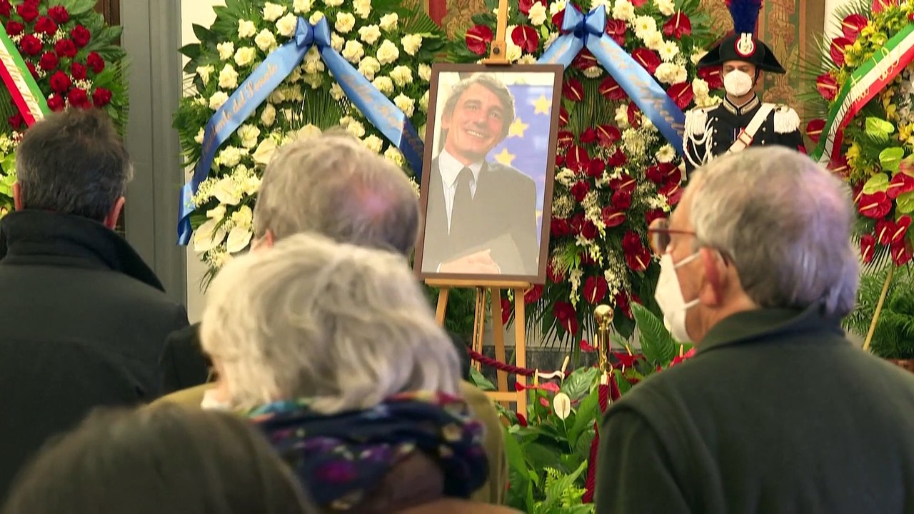 Los italianos se despiden de David Sassoli, el presidente del Parlamento Europeo