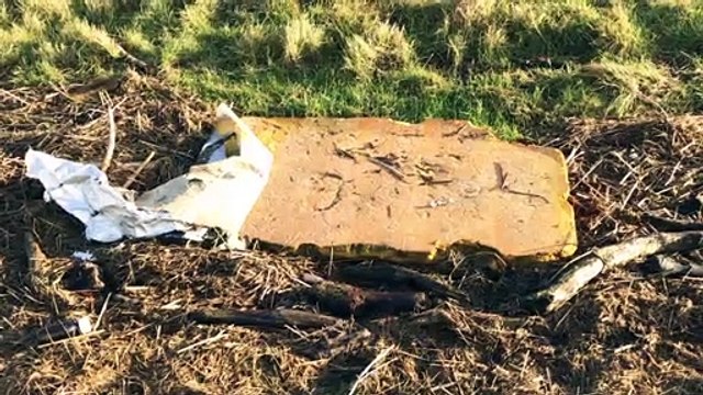 Litter strewn across Longton marsh