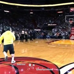 lebron james is very happy because of fan