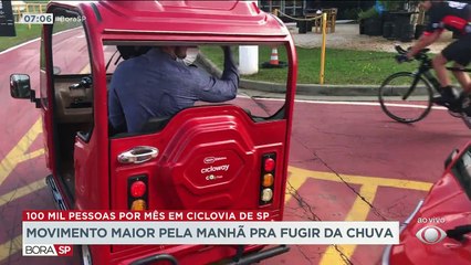 Manhãs de grande circulação na ciclovia do rio pinheiros. Tudo para fugir das tempestades de verão.