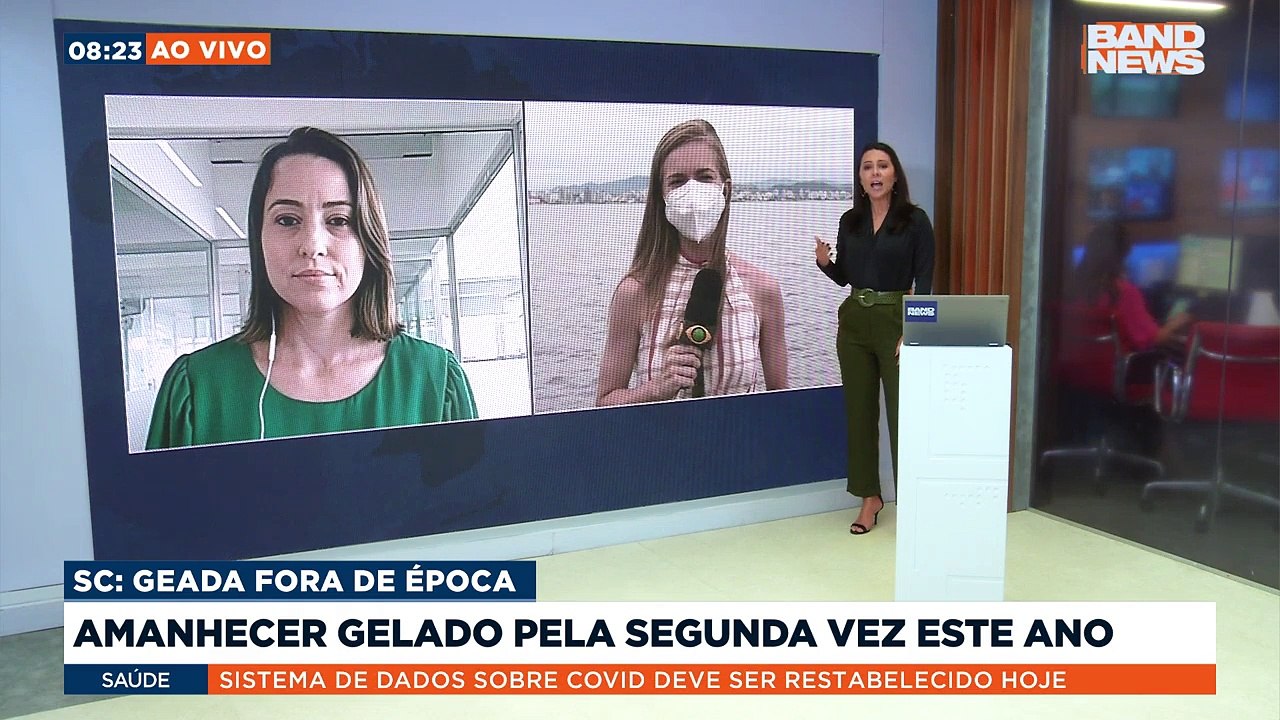 A região de São Joaquim, na serra catarinense, voltou a registrar geada em pleno verão. É a segunda vez que o fenômeno acontece este ano.Saiba mais em youtube.com.br/bandjornalismo#BandNews #geada #clima