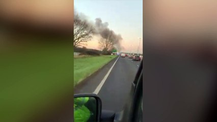 Firefighters tackle car fire on Thanet Way near Whitstable