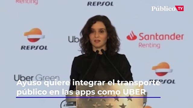 Ayuso quiere integrar el transporte público en las apps como UBER