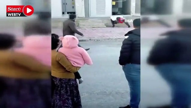 Trafodan kablo çalarken akıma kapılan şüpheliye vatandaşlardan 'toprağa bas' telkini