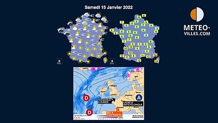 prévisions météo du vendredi 14 janvier 2022