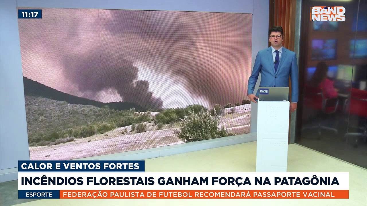 Os ventos fortes e o calor intenso reacenderam os incêndios ao sul de Bariloche, na Patagônia Argentina.Saiba mais em youtube.com.br/bandjornalismo#BandNews #Incêndio #Patagônia