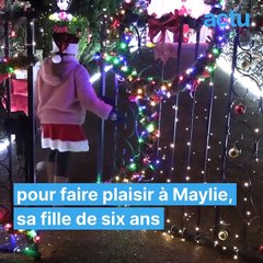 Il construit un château illuminé de 10m de haut dans son jardin