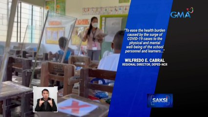 Ilang estudyante at magulang, hati ang opinyon sa academic break dahil sa COVID surge | Saksi