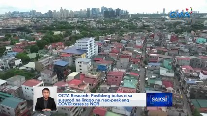 OCTA Research: Posibleng bukas o sa susunod na linggo na mag-peak ang COVID cases sa NCR | Saksi