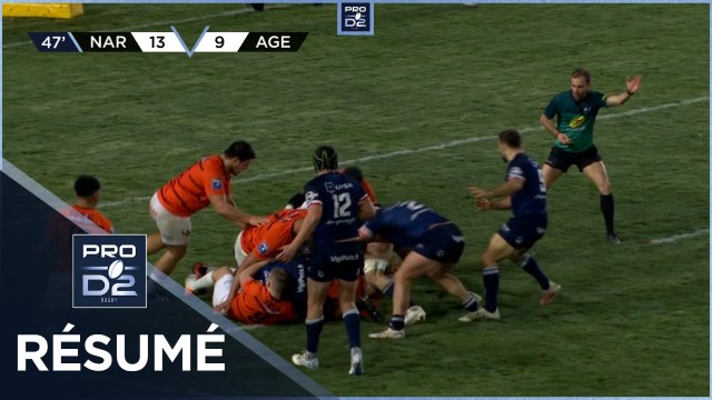 PRO D2 - Résumé RC Narbonnais-SU Agen: 24-26 - J17 - Saison 2021/2022