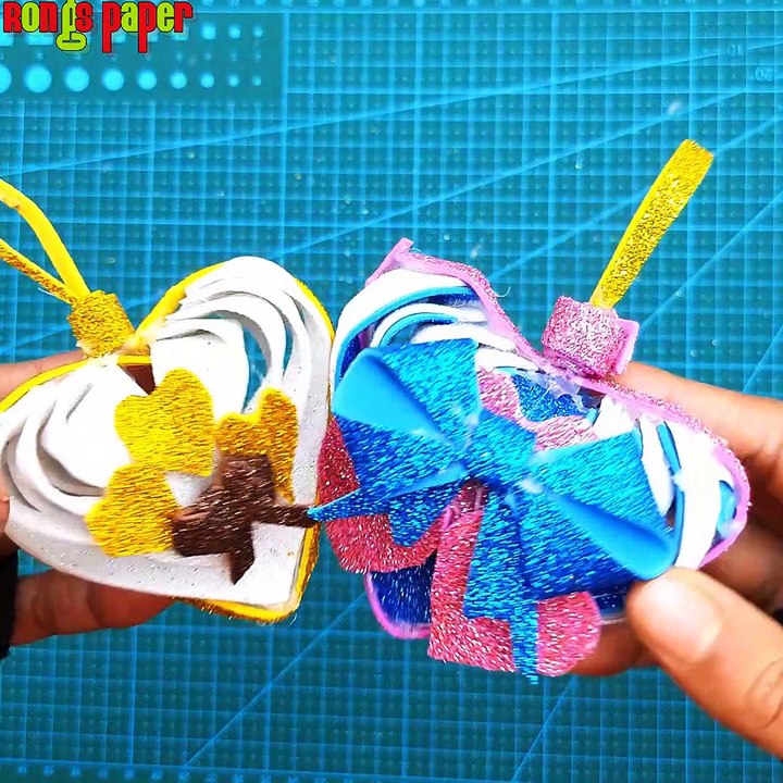 3D Heart Shape Valentine Day Gift Card - DIY Valentine's Day Crafts - Eva Glitter Foam Paper Heart