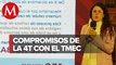 México cumple con compromisos laborales del T-MEC, afirma secretaria del Trabajo