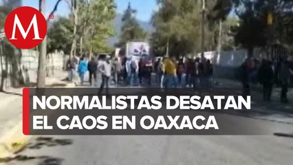 Conflicto entre maestros y normalistas en Oaxaca