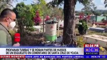 ¡Bárbaros! Profanan tumbas y se llevan osamentas del cementerio de Santa Cruz de Yojoa