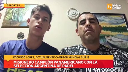 Misionero campeón panamericano con la Selección Argentina de Padel