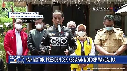 Naik Motor Custom, Presiden Jokowi Cek Kesiapan MotoGP Mandalika