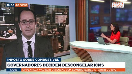 Tải video: Preço do combustível: Governadores decidem descongelar ICMS.#BandNewsTV