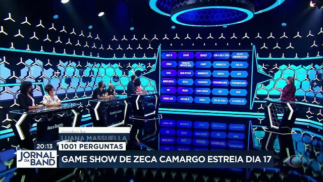 1001 perguntas é o novo game show da Band, que estreia na próxima segunda-feira logo depois do Faustão.