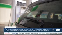 Car shortages leads to donation shortage