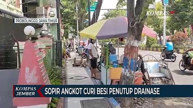 Sopir Angkot Curi Besi Penutup Drainase, Aksinya Terbongkar Berkat CCTV