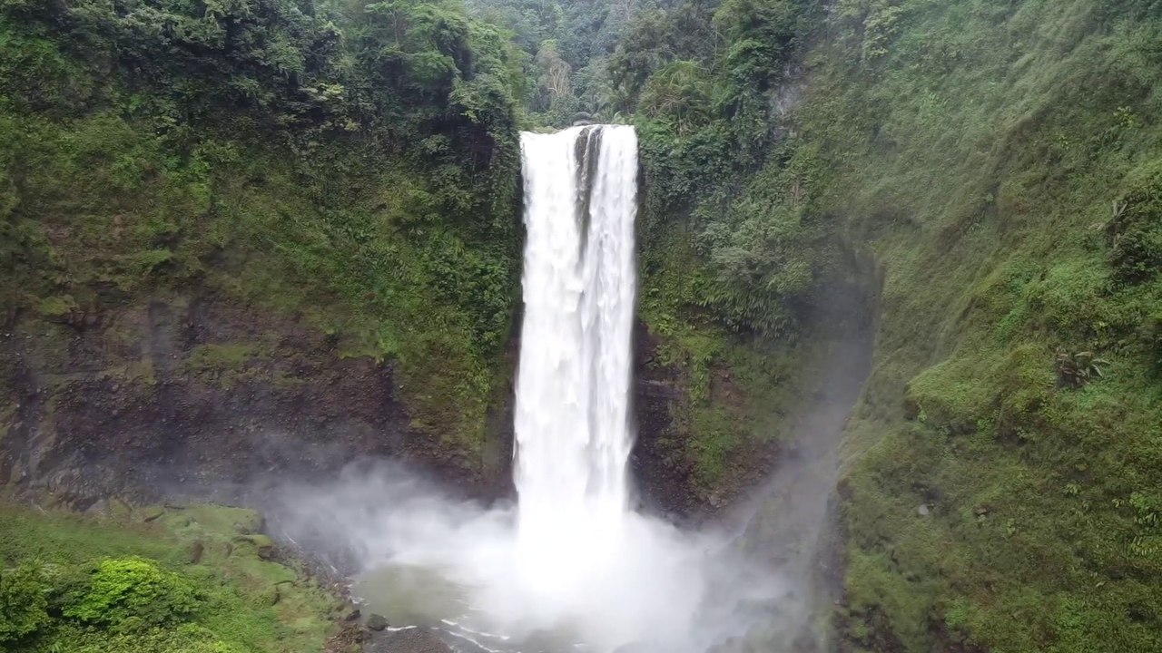 Very famous and dramatic waterfall garut in west java iland