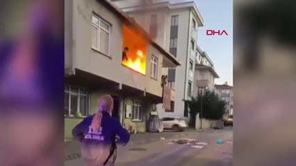ÜMRANİYE'DE AİLESİYLE TARTIŞIP EVİ ATEŞE VERDİ