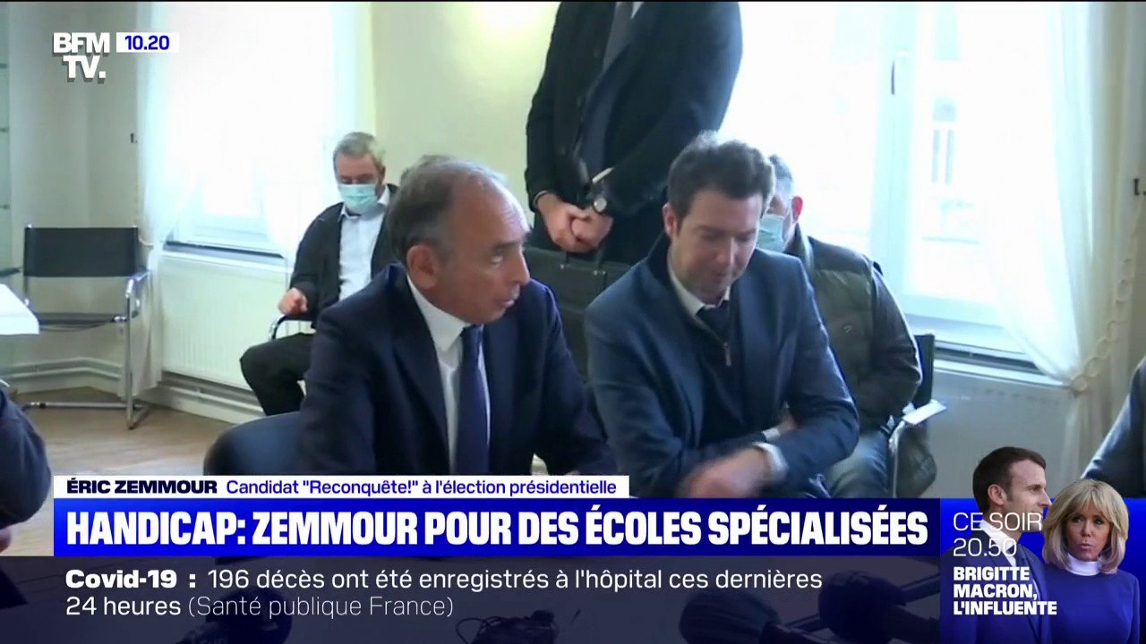 Handicap à l'école: Éric Zemmour souhaite "des établissement spécialisés" et dénonce "l'obsession de l'inclusion"