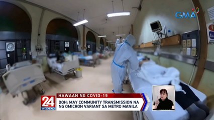 DOH: May community transmission na ng Omicron variant sa Metro Manila | 24 Oras Weekend