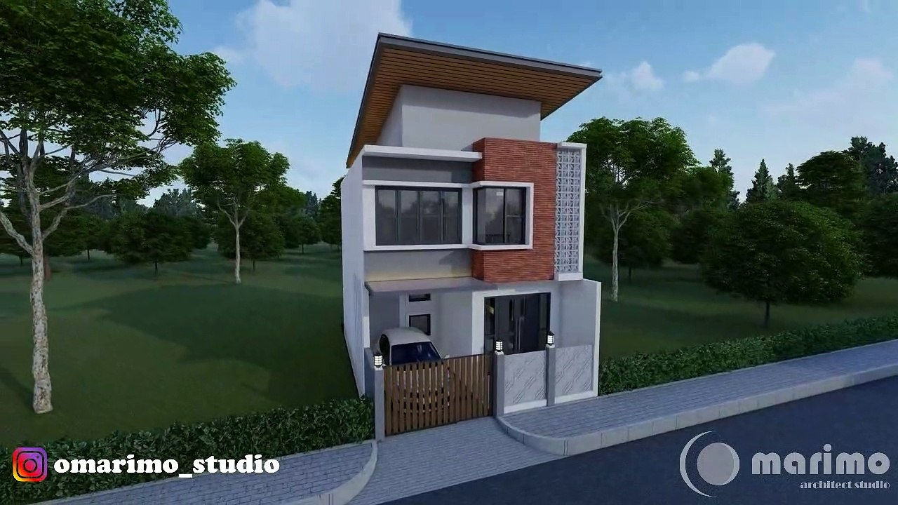 DESAIN RUMAH MODERN MINIMALIS 2 LANTAI  LAHAN SEMPIT TAPI RUANG MAKSIMAL