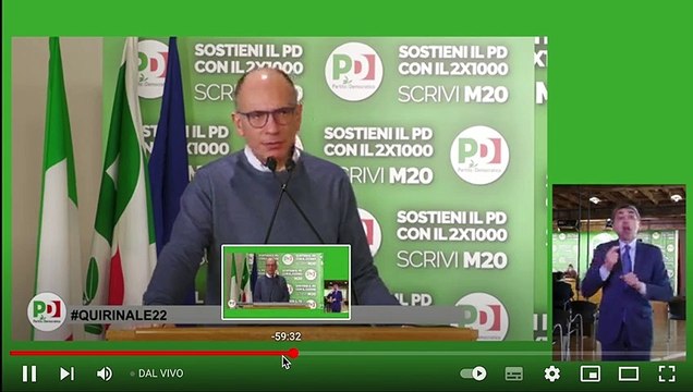 Quirinale, Letta: Decidere se votare scheda bianca ai primi tre round o scegliere nome condiviso